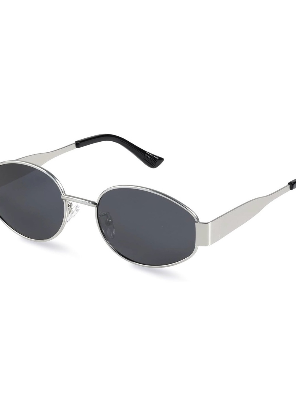 Y2K Oval Metal Frame HD Polarized Sunglasses UV Protection Retro 90s Shades
